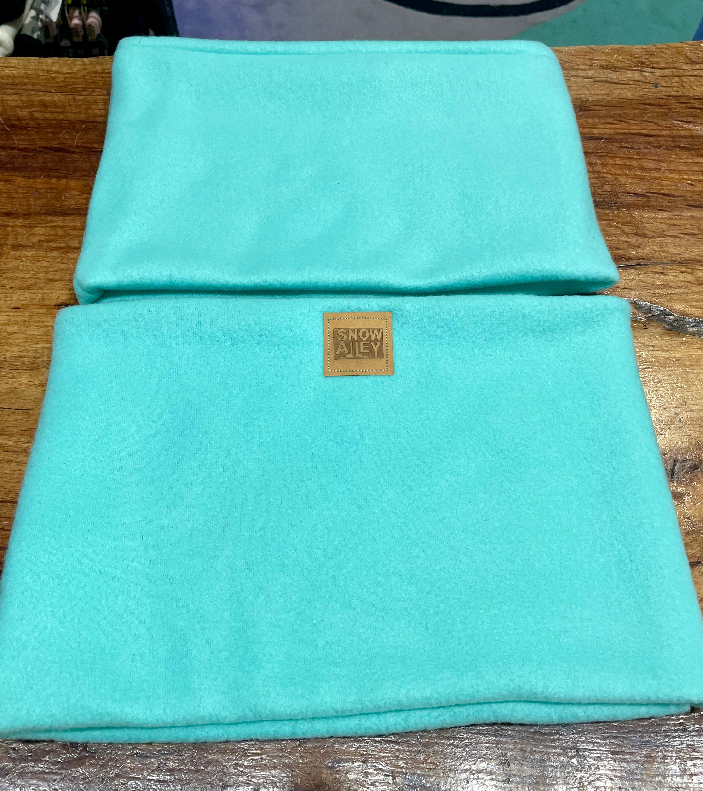 Neck Warmer Fleece- Handmade - Teals