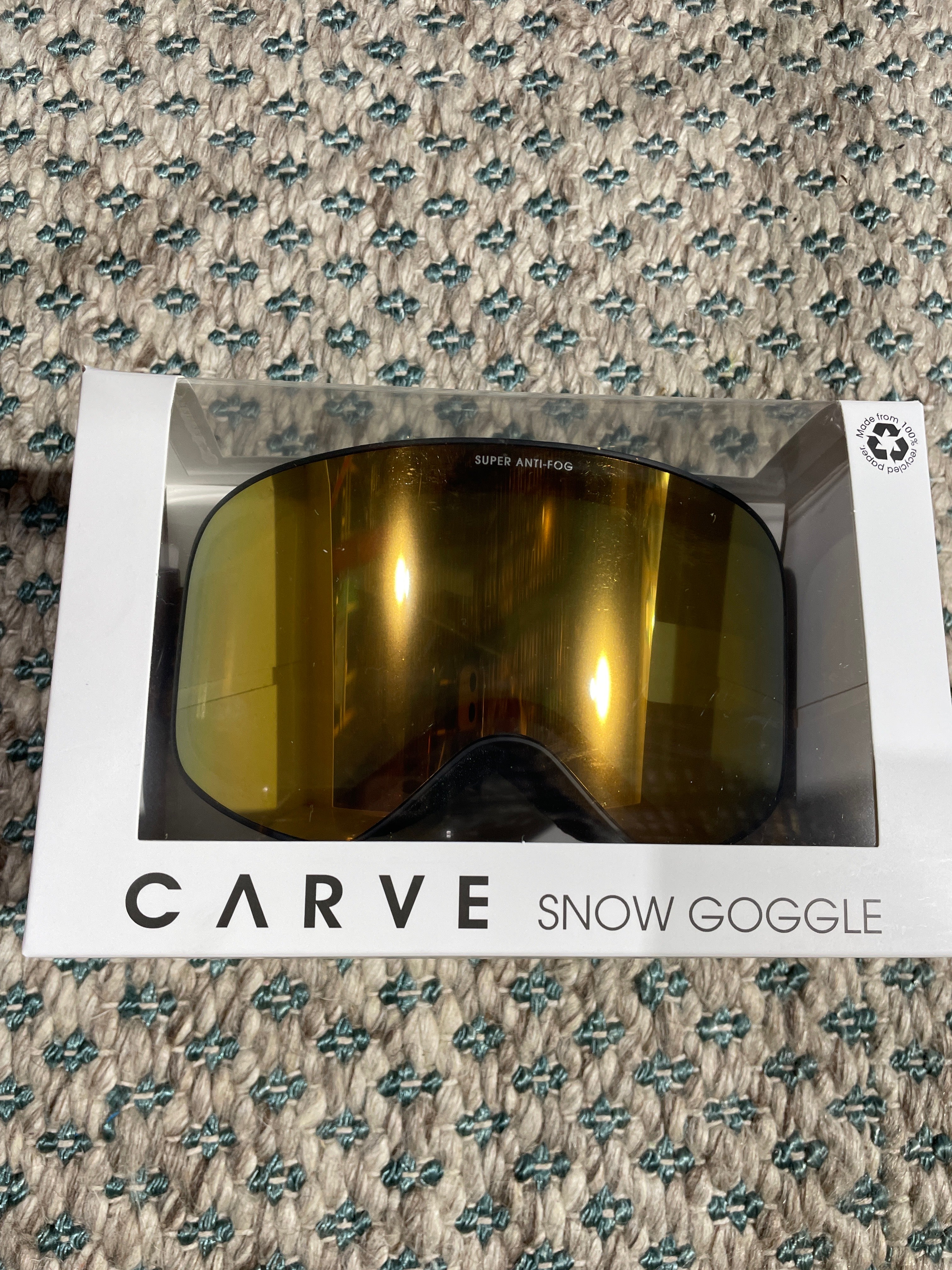 Snow Goggles Carve FROTHER Black & Amber -Med