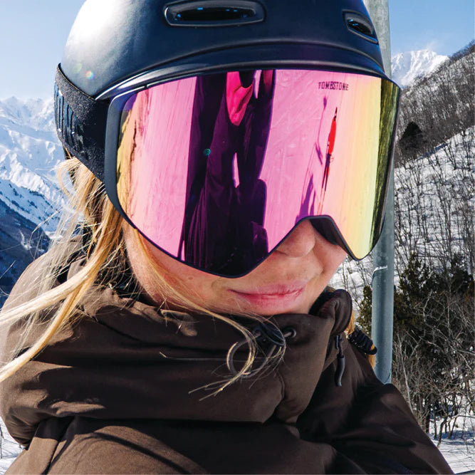 Tombstone Eyewear Staple (Pink/Gold) | Summit Snow Goggles