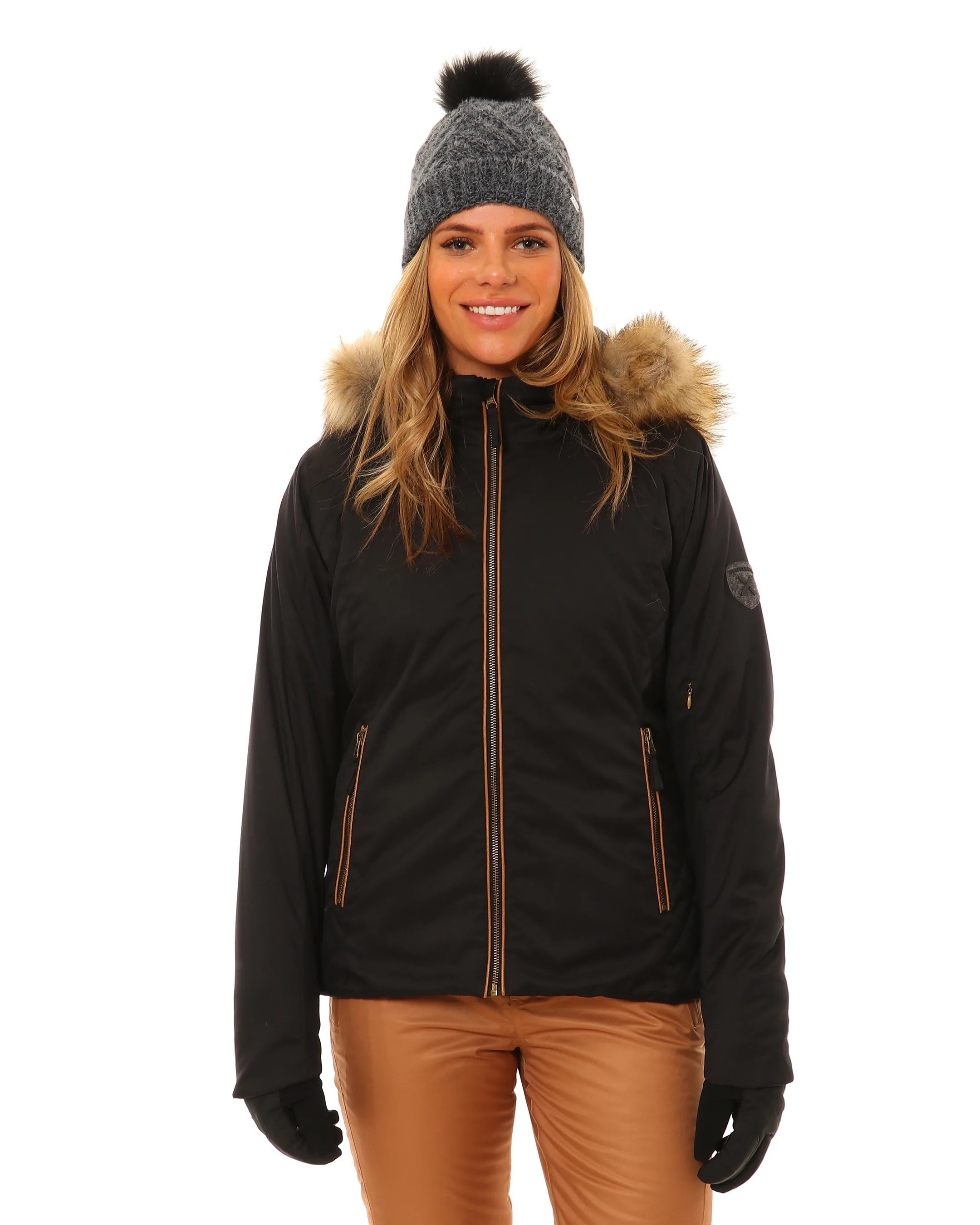 Snow Ski Jacket XTM ST Moritz, Black Size 18