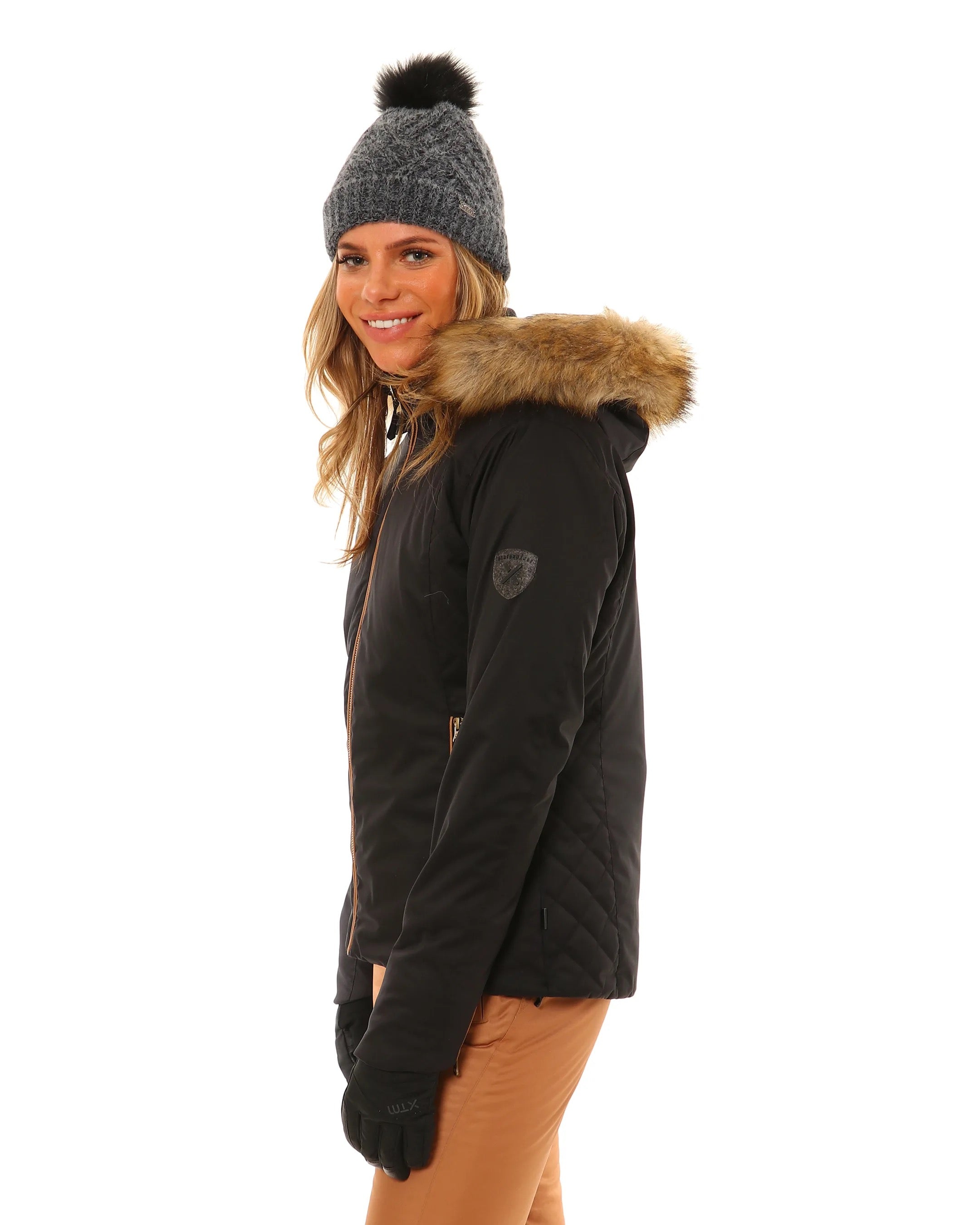 Snow Ski Jacket XTM ST Moritz, Black Size 18