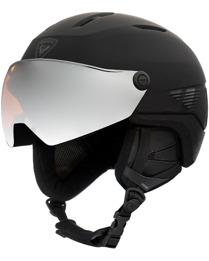 Snow Helmet ROSSIGNOL FIT VISOR IMPACTS HELMET- Black
