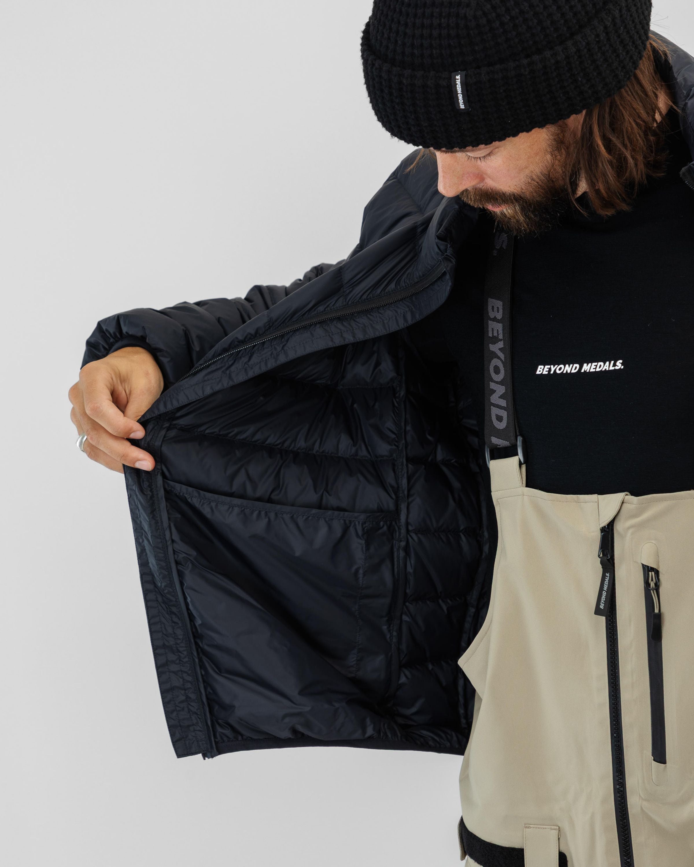 Beyond Medals Packable Down Jacket- Black