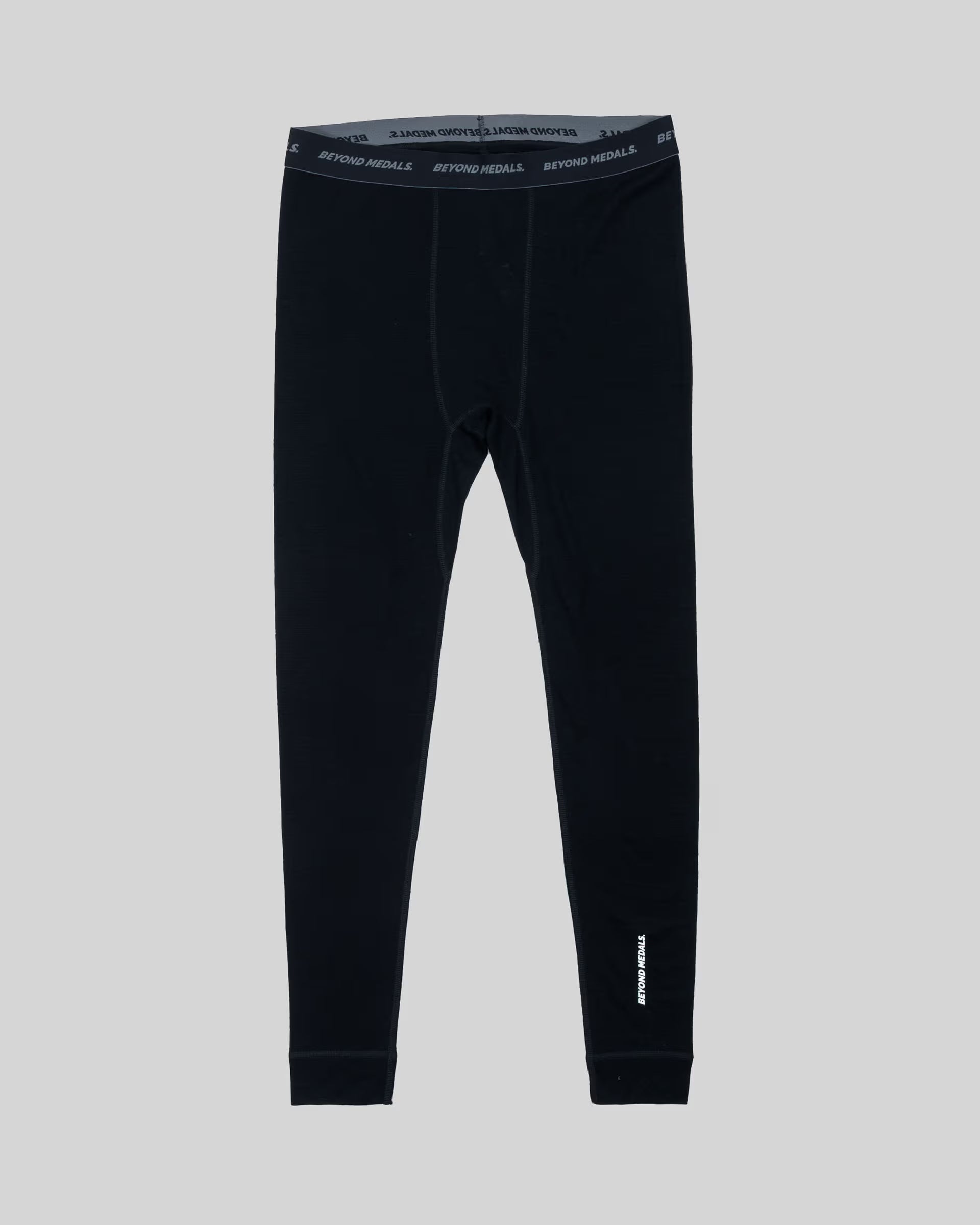 Beyond Medals Merino Baselayer Thermals, Bottom- Black - Unisex