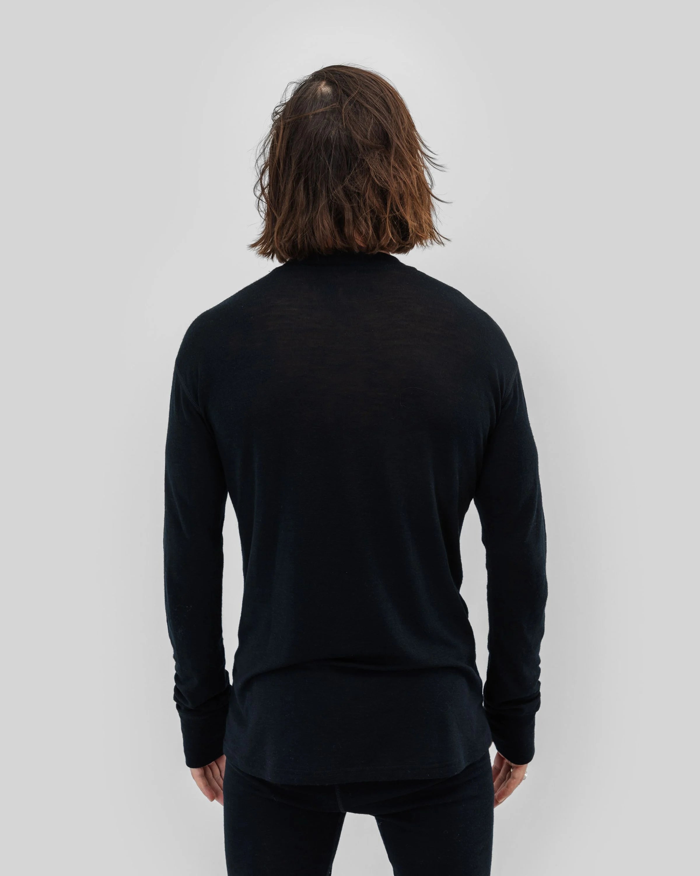 Beyond Medals Merino Baselayer Thermals, Top- Black - Unisex