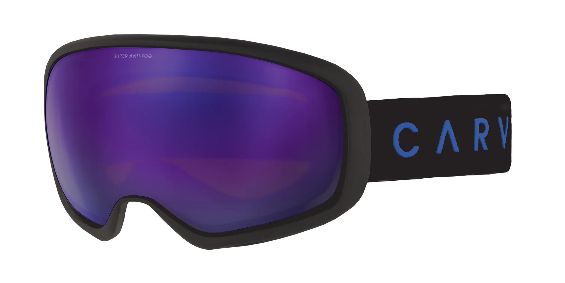 Snow Goggles Carve FIRST TRACKS Matt Black - Rose Low Light w Cyan Mirror