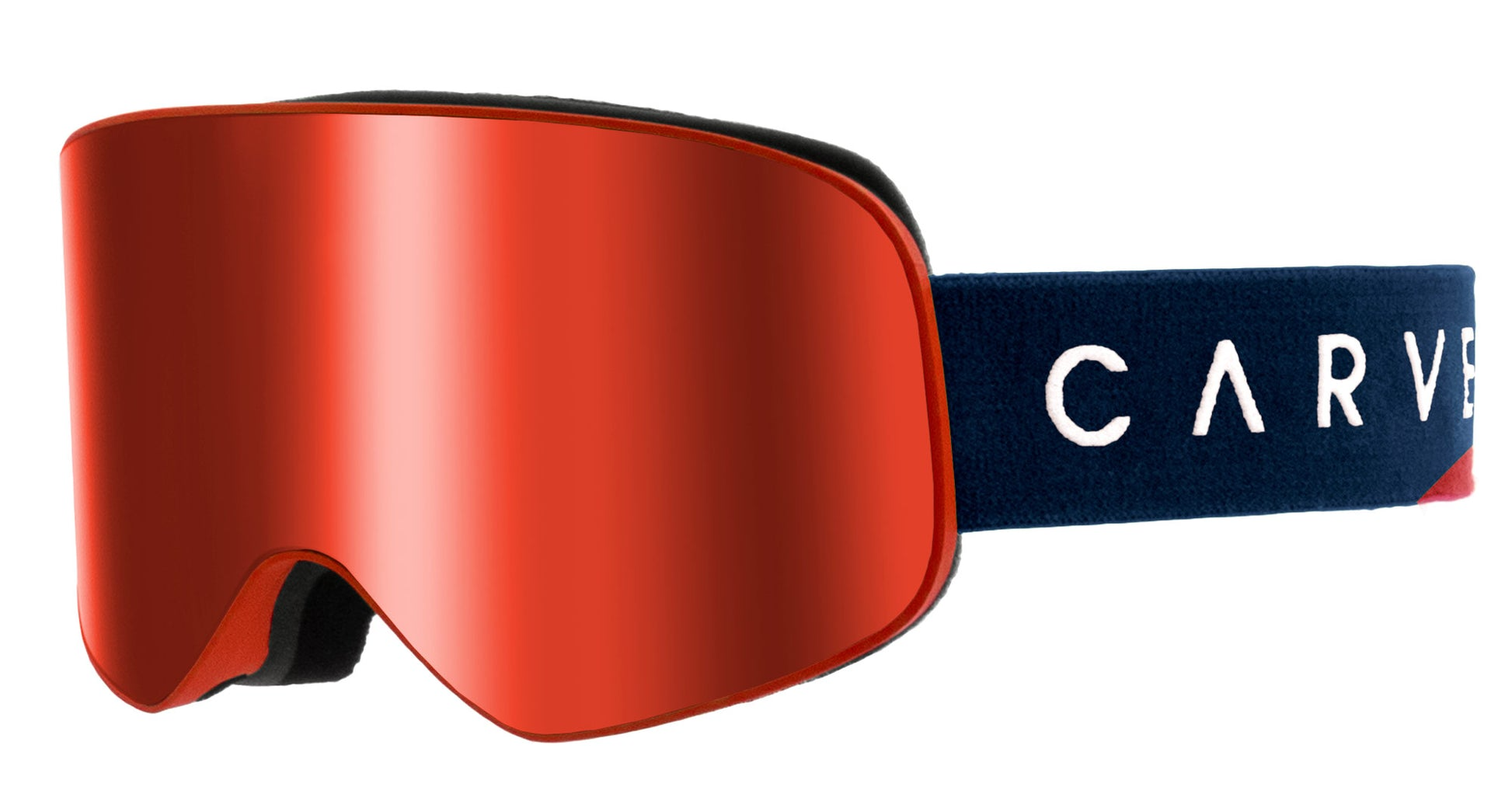 Snow Goggles Carve FROTHER Amber Low Light Lens /Red Mirror -Med