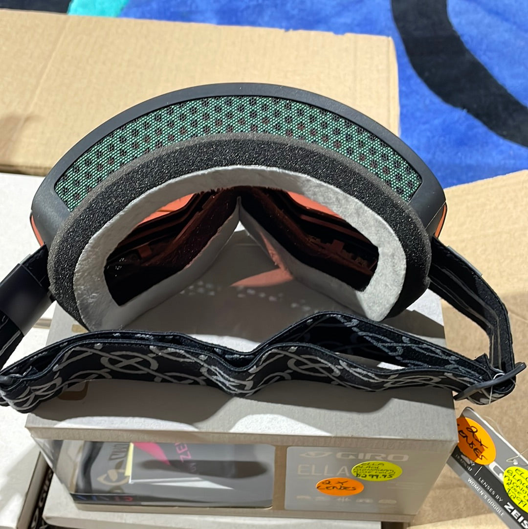 Snow Goggles ELLA GIRO Black Monogram / Vivid Rose Gold + Infrared ( 2 x lenses)