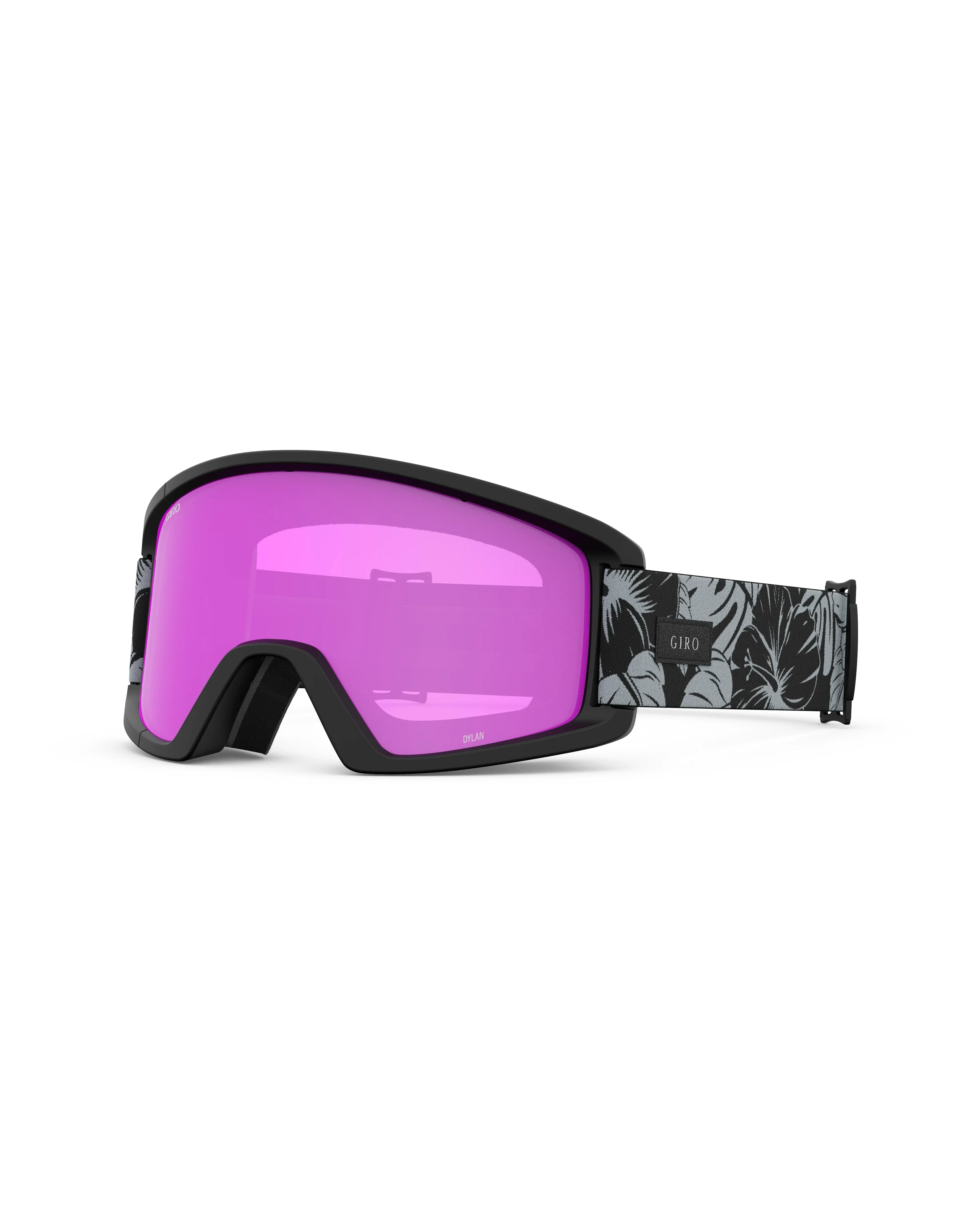 Snow Goggles DYLAN GIRO Black Grey Botanical / Amber Pink + Yellow