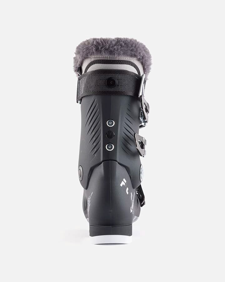 Skis Boots PURE Pro 80 On Piste, Last 100mm- Metal Ice Black-Women