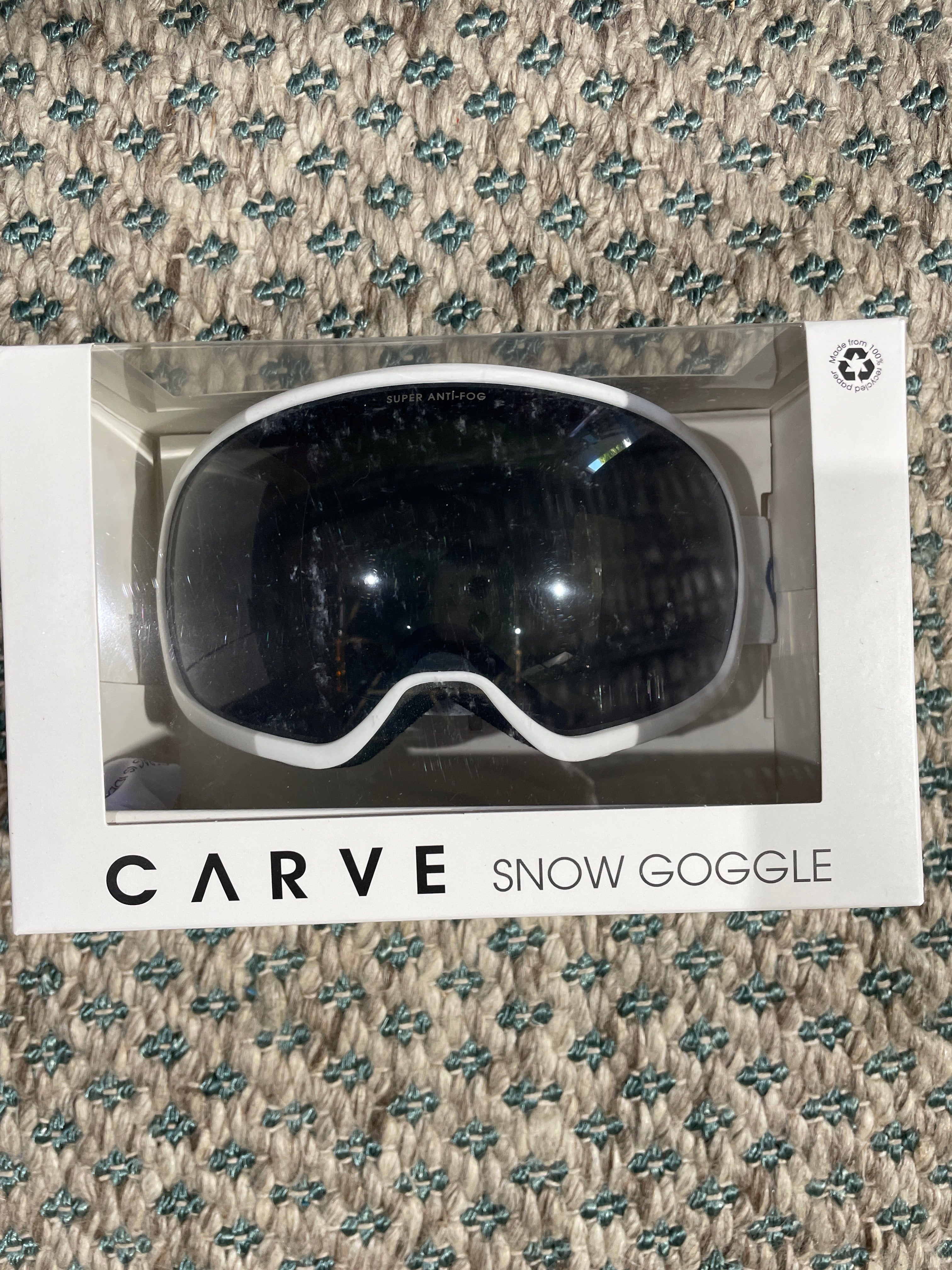 Snow Goggles Carve FIRST TRACKS White- Med