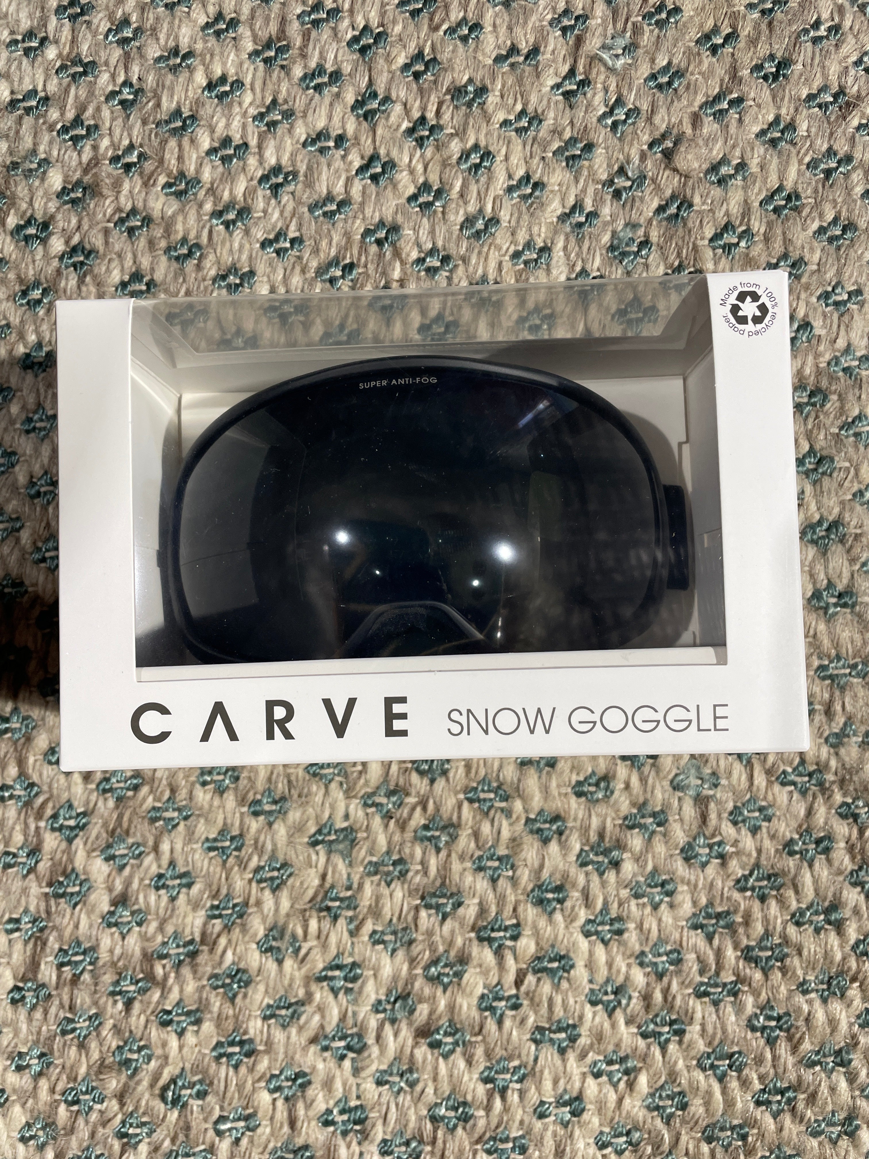 Snow Goggles Carve FIRST TRACKS Black- Med