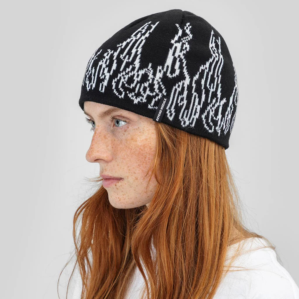 Beyond Medals Warning Beanie- Black