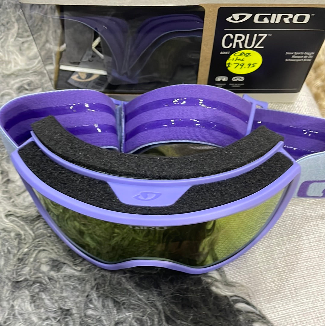 Snow Goggles CRUZ GIRO Lilac Wordmark / Amber Pink Goggles