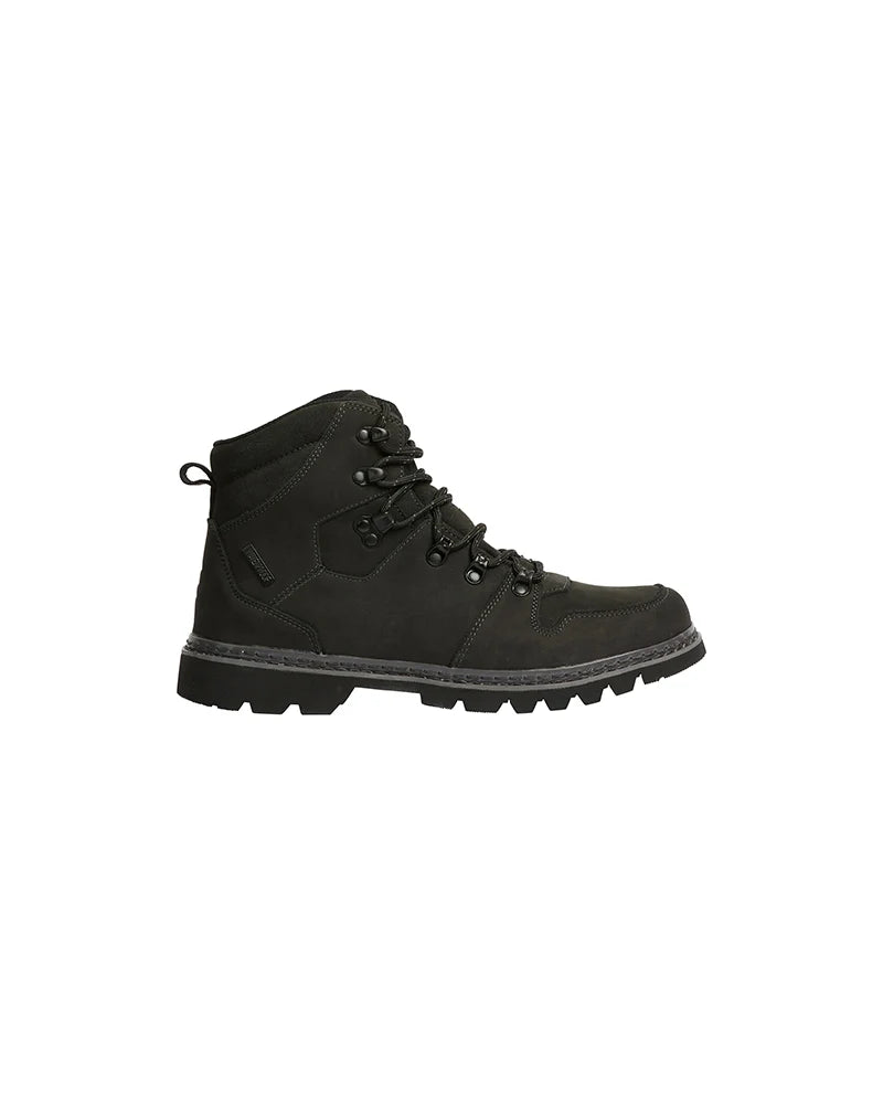 XTM Mens Hudson Leather Waterproof Snow Boot - Black