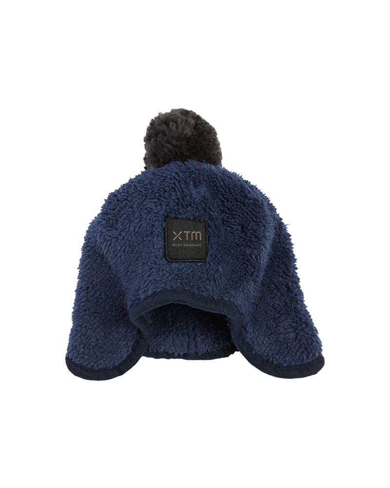 XTM Snuggle Sherpa Fleece Babies Ear Flap Pompom Beanie