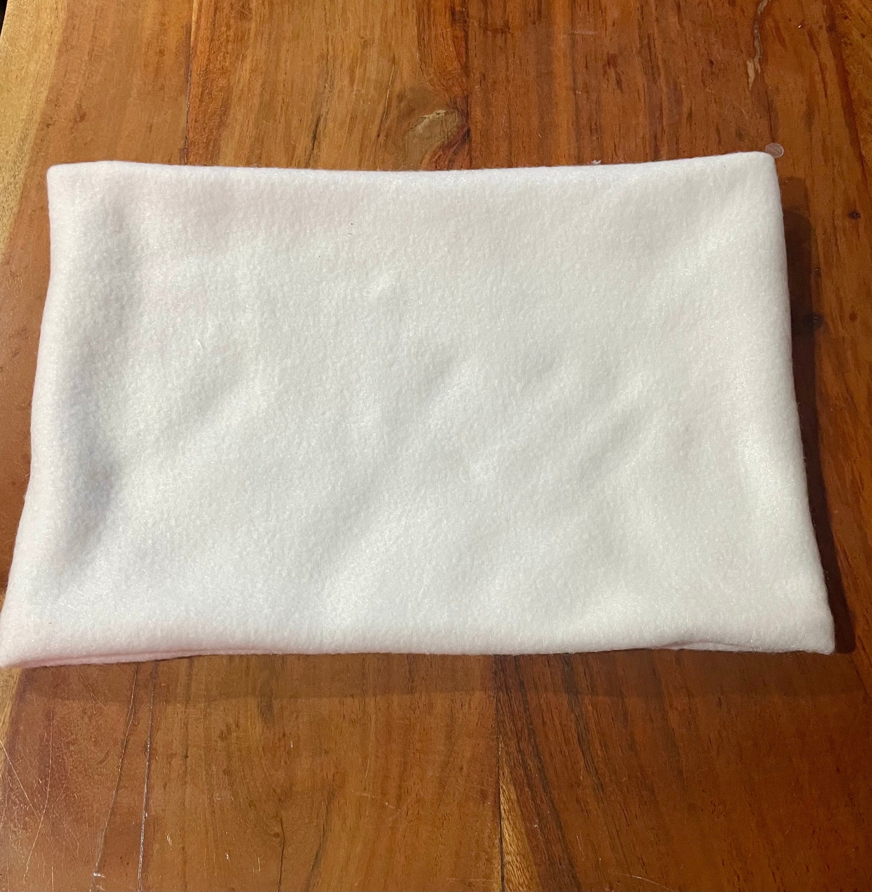 Neck Warmer Fleece- handmade- white & cream