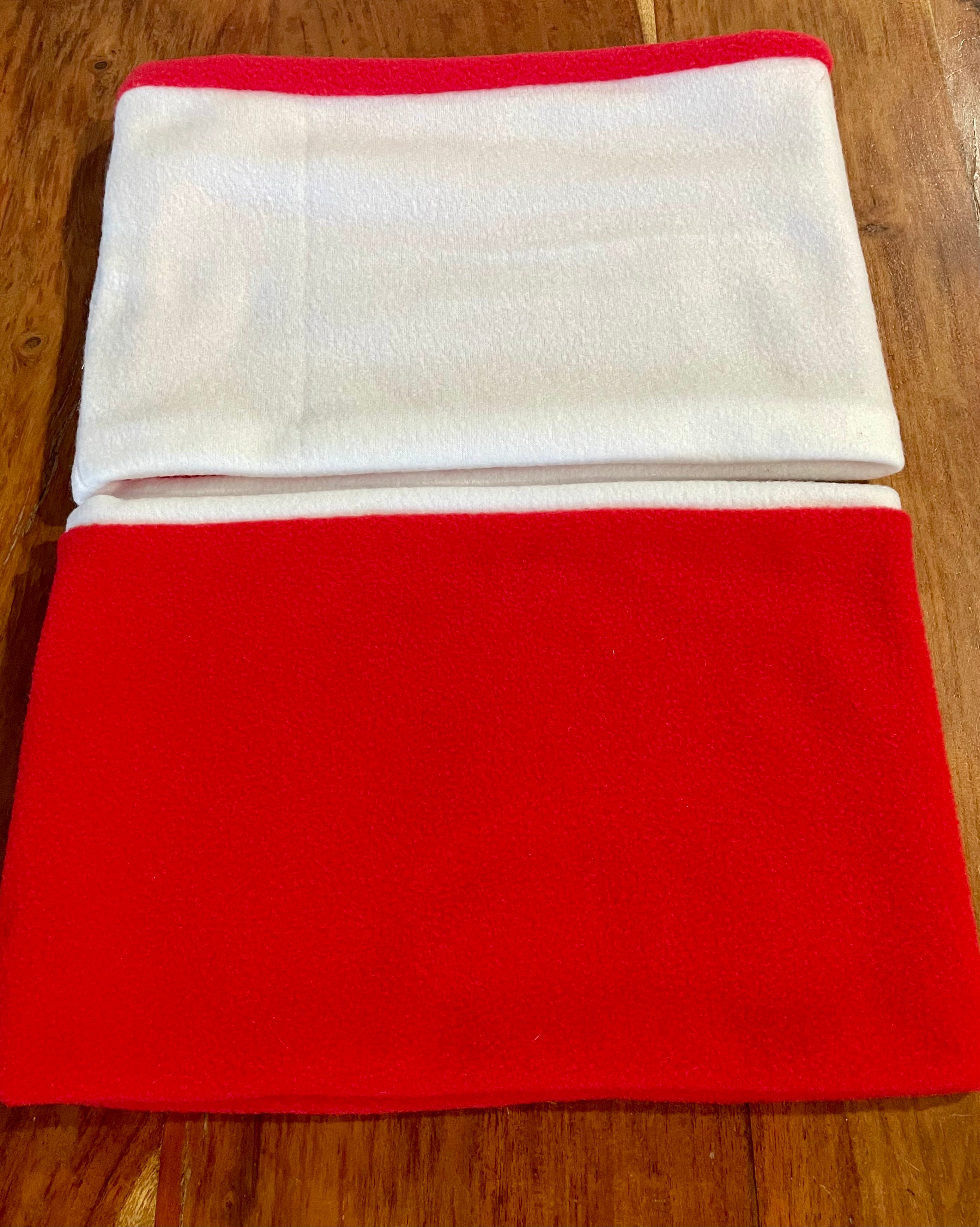Neck Warmer Fleece- Handmade-Red Neck Warmers