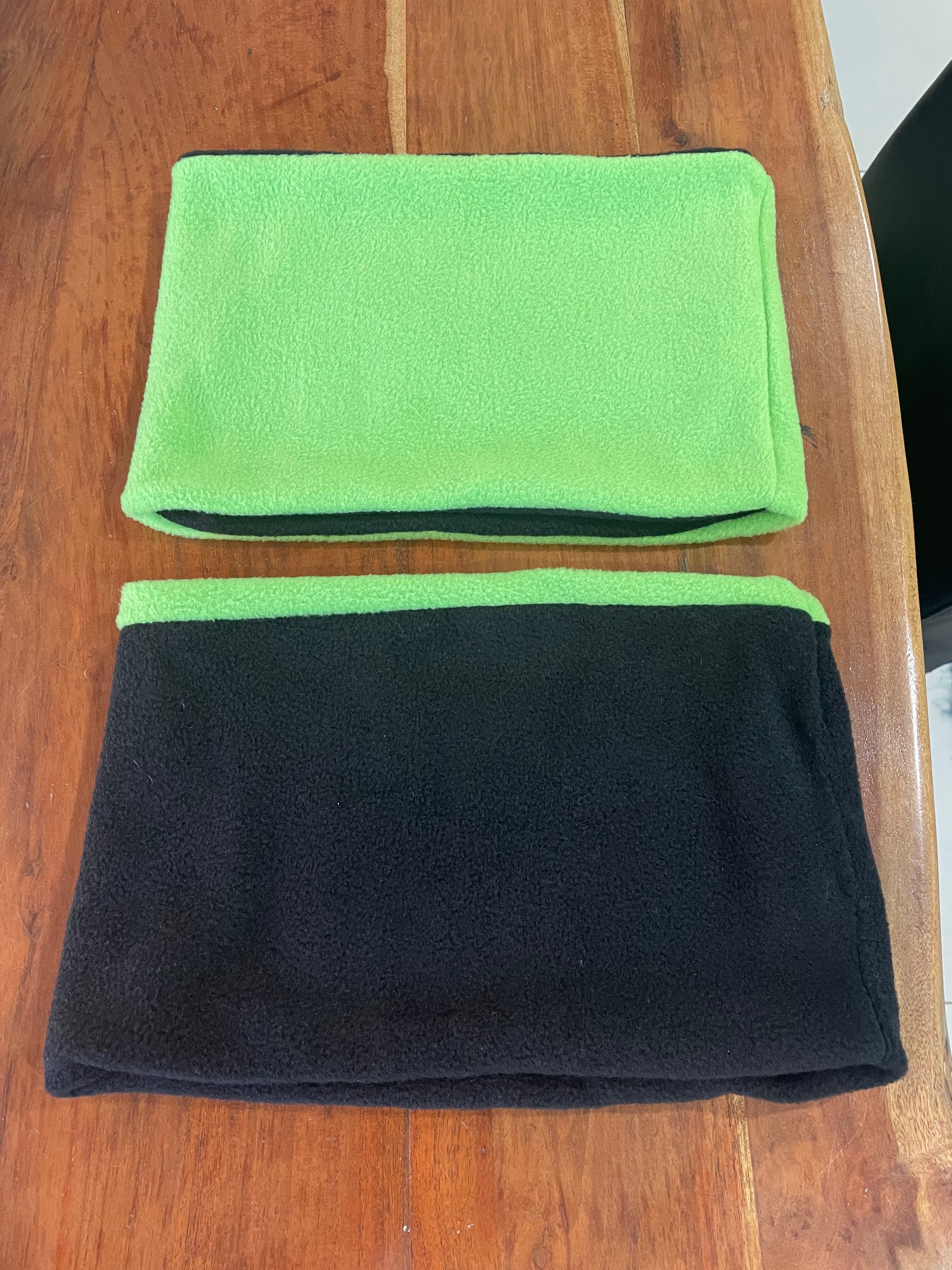 Neck Warmer Fleece- Handmade Greens