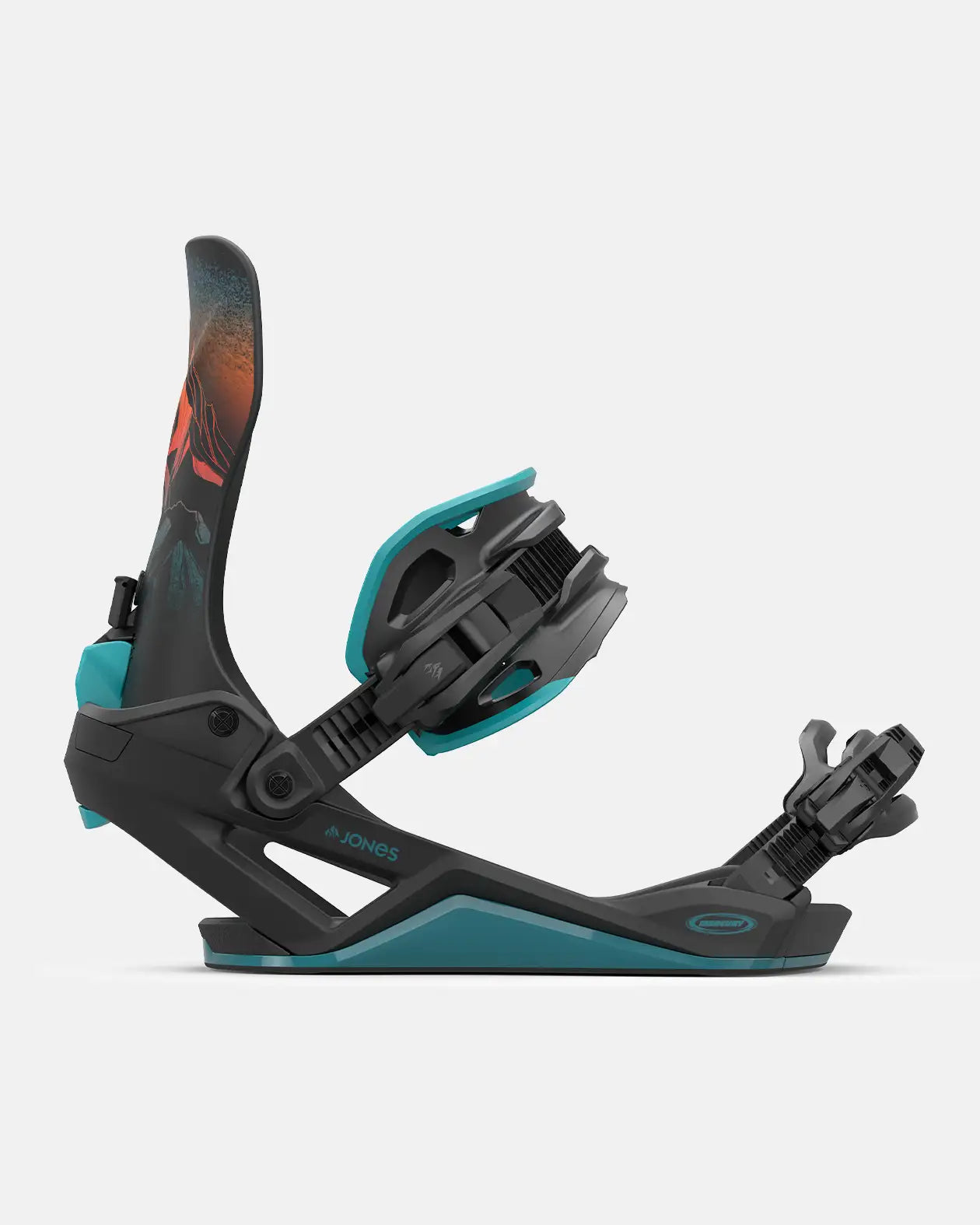 Fase JONES Mercury FASE® Fast Entry Snowboard Bindings- Blue Art-all-terrain freeride