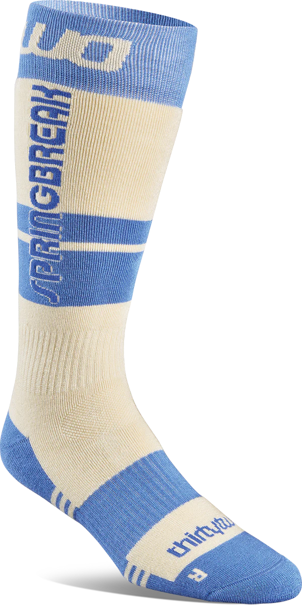 Snow Socks THIRTYTWO Spring Break Mens Socks Blue/Tan - 2025