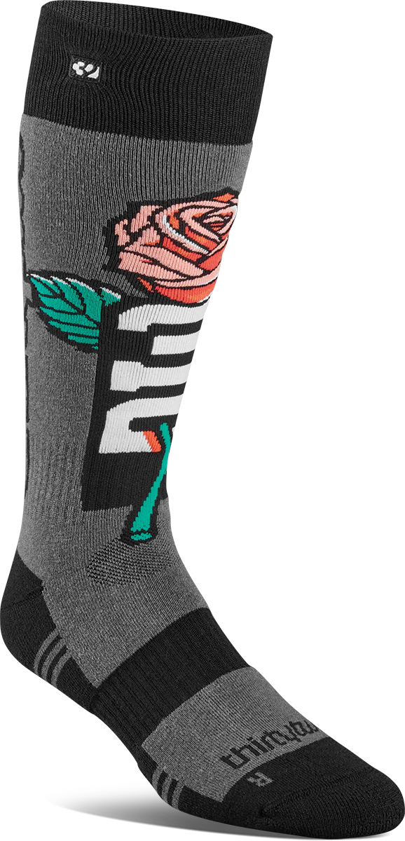 Snow Socks THIRTYTWO TM Merino Mens Socks -Black/Charcoal 2025