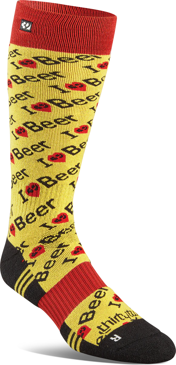Snow Socks THIRTYTWO TM Merino Mens Socks -Yellow 2025
