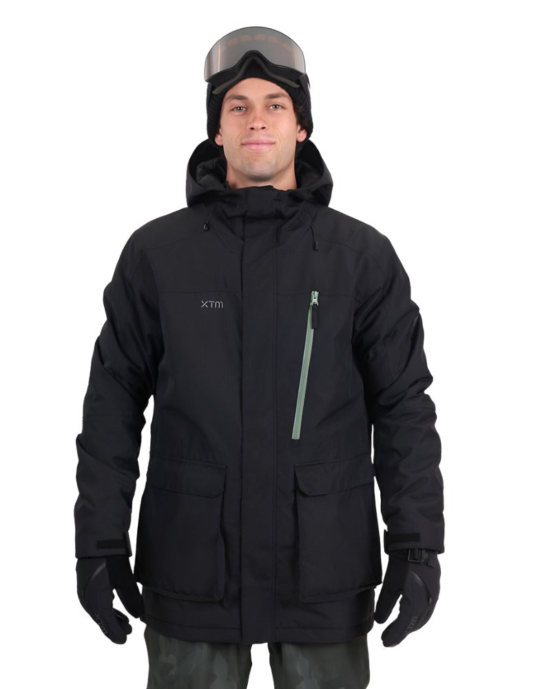 XTM Snow Jacket MAVERICK II -Black Khaki zip