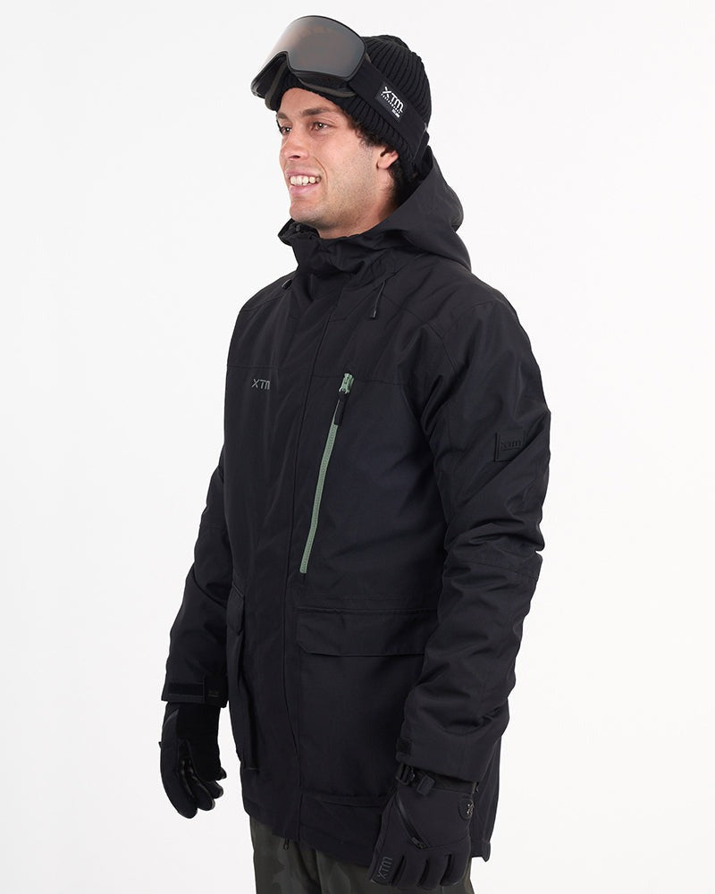 XTM Snow Jacket MAVERICK II -Black Khaki zip