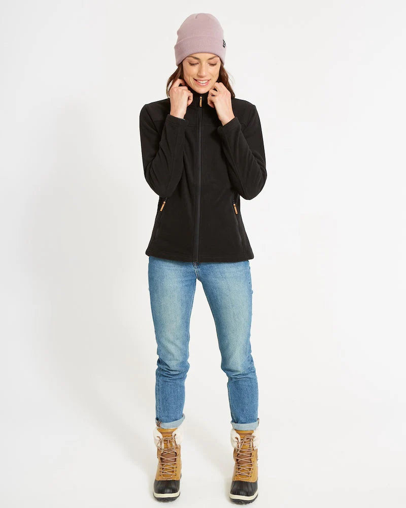 XTM Wanderer II Womens Zip-Up DWR Fleece Jacket Black