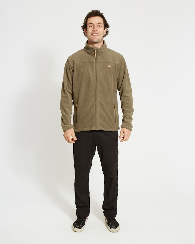 XTM Wanderer II Mens Zip-Up DWR Fleece Jacket - Kalamata