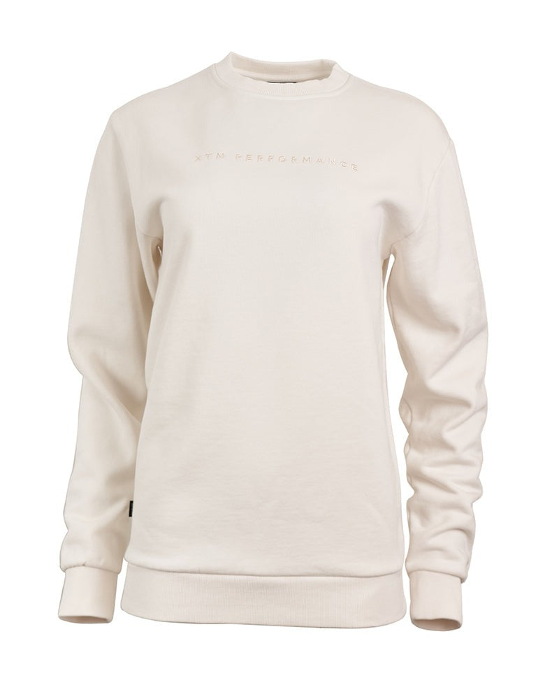 XTM Nomad Organic Cotton Yarn Blend Crew Neck Unisex Jumer-Egret