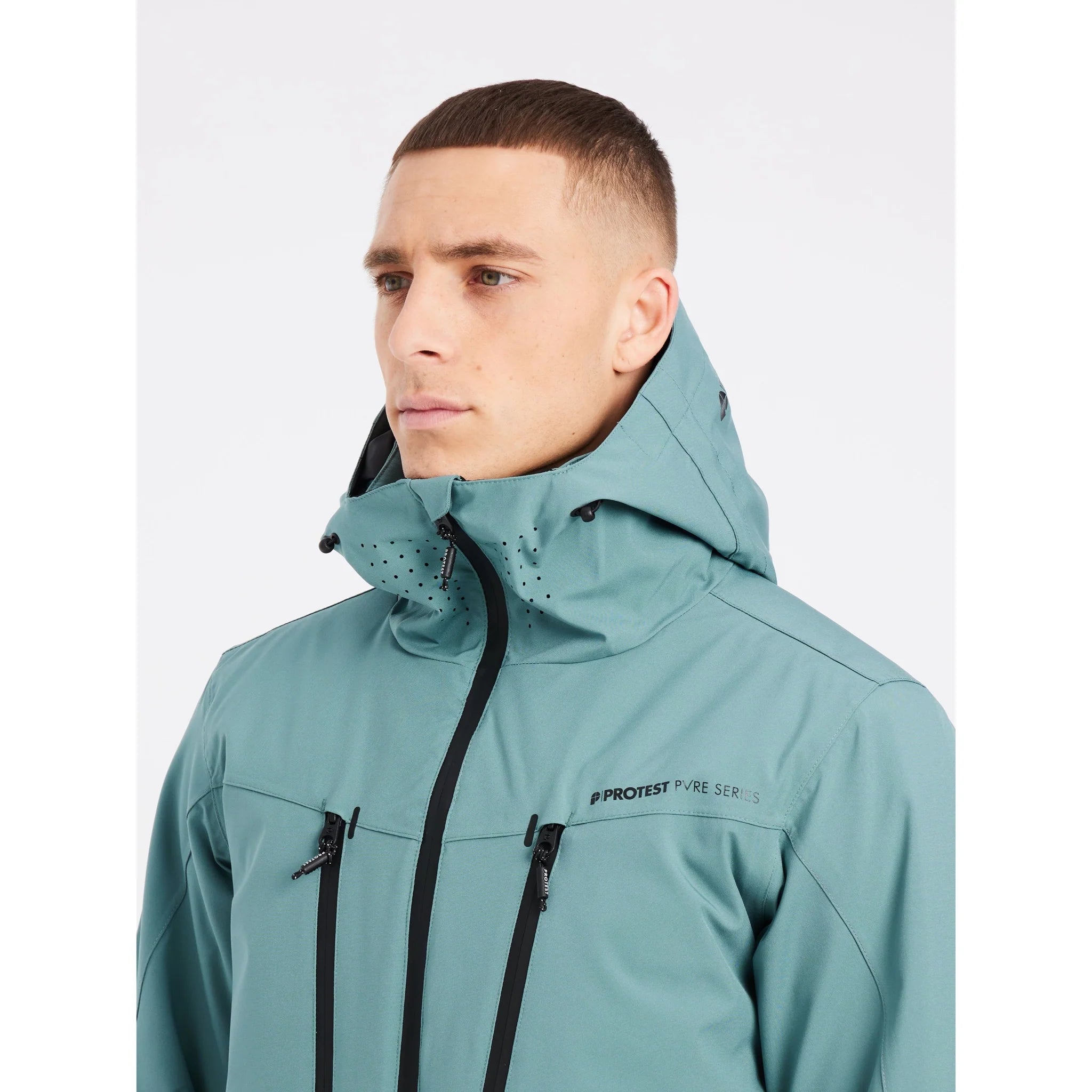Snow Jacket PROTEST Timo Mens Jacket- Atlantic Green