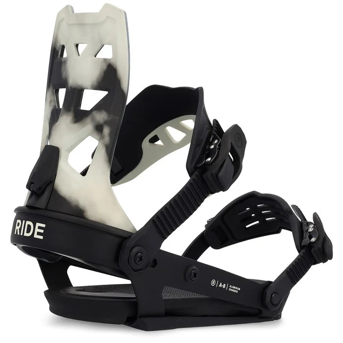 Snowboard Bindings RIDE A-8, Black & White
