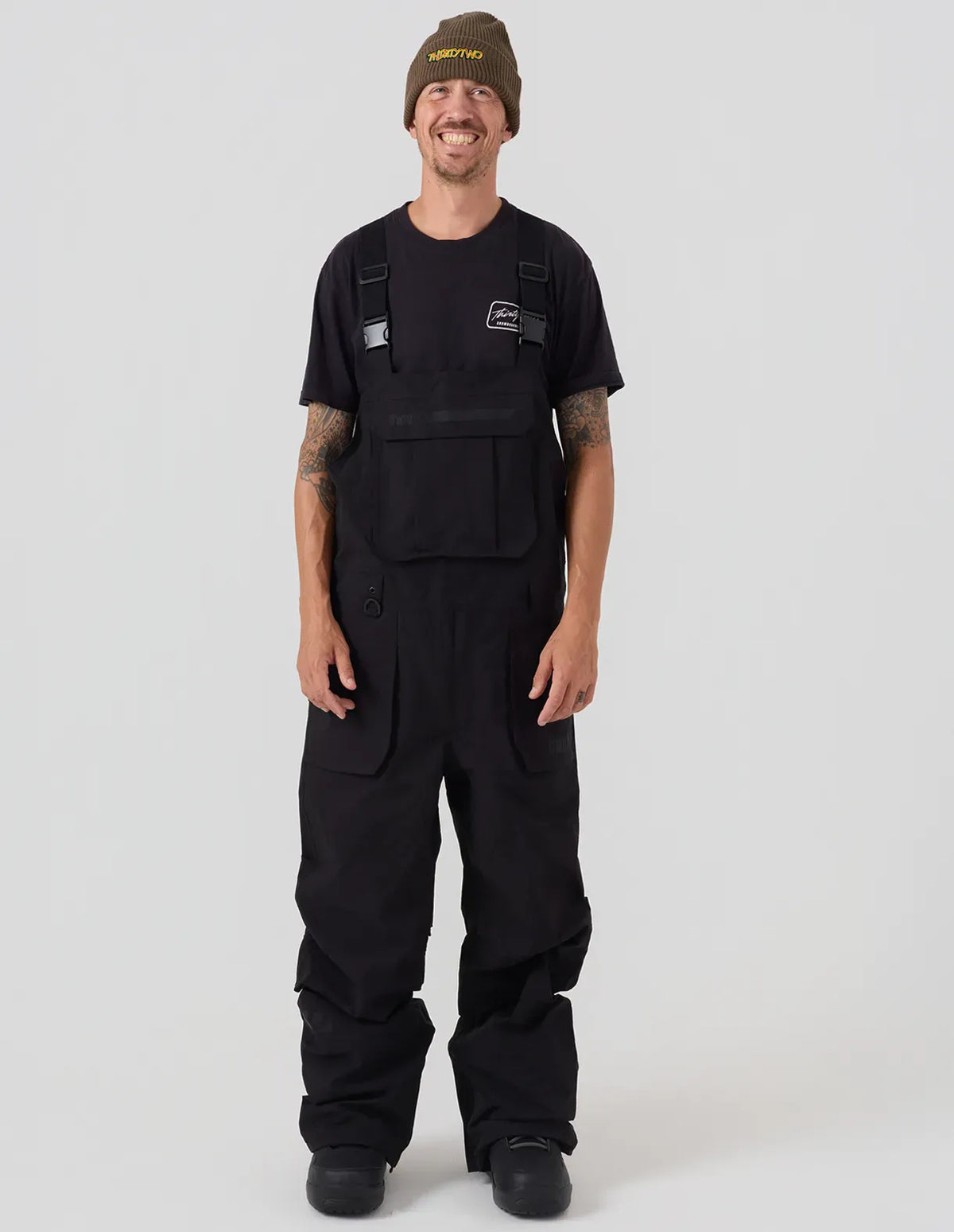 Thirtytwo BASEMENT BIB - Black, Camo, Metal