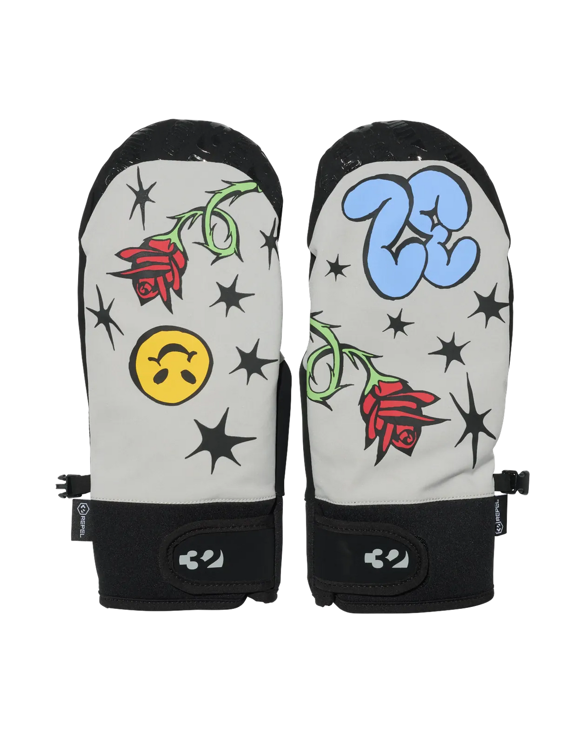 Thirtytwo GATEWAY MITT- Black, Grey