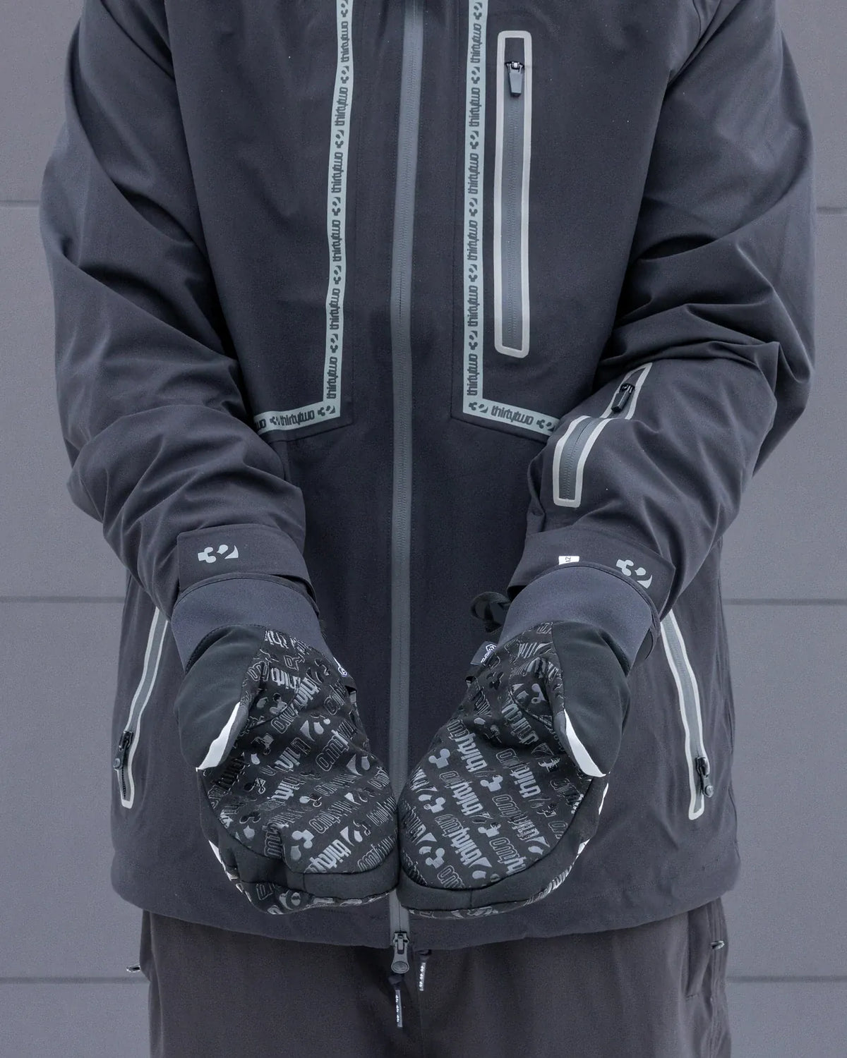 Thirtytwo GATEWAY MITT- Black, Grey