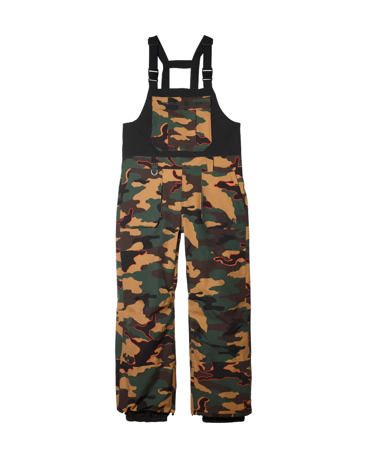 Thirtytwo BASEMENT BIB - Black, Camo, Metal