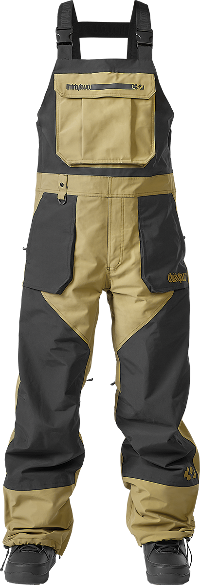 Snow Bib & Brace THIRTYTWO Basement Bib - Black/Tan