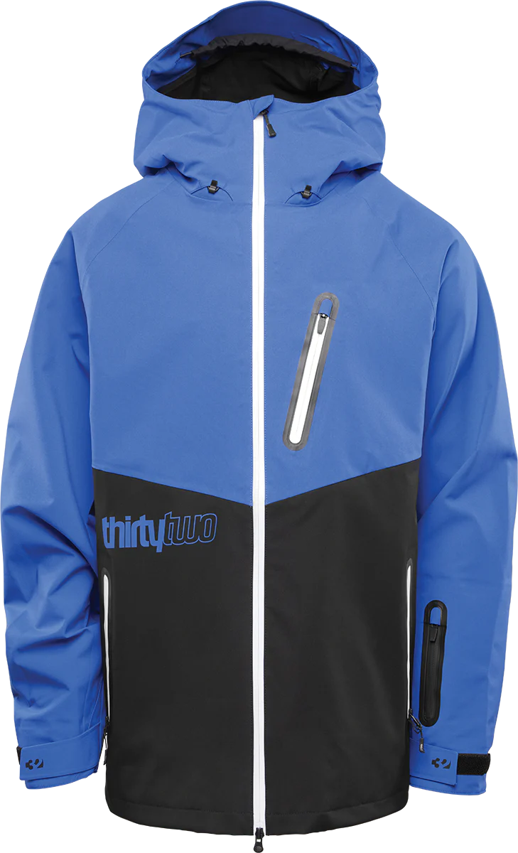 Snow Jacket THIRTYTWO Grasser Mens Jacket- Black/Blue, 2025