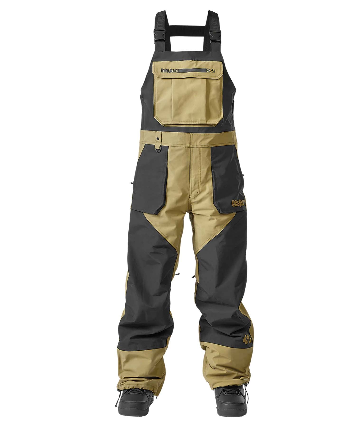 Snow Bib & Brace THIRTYTWO Basement Bib - Black/Tan