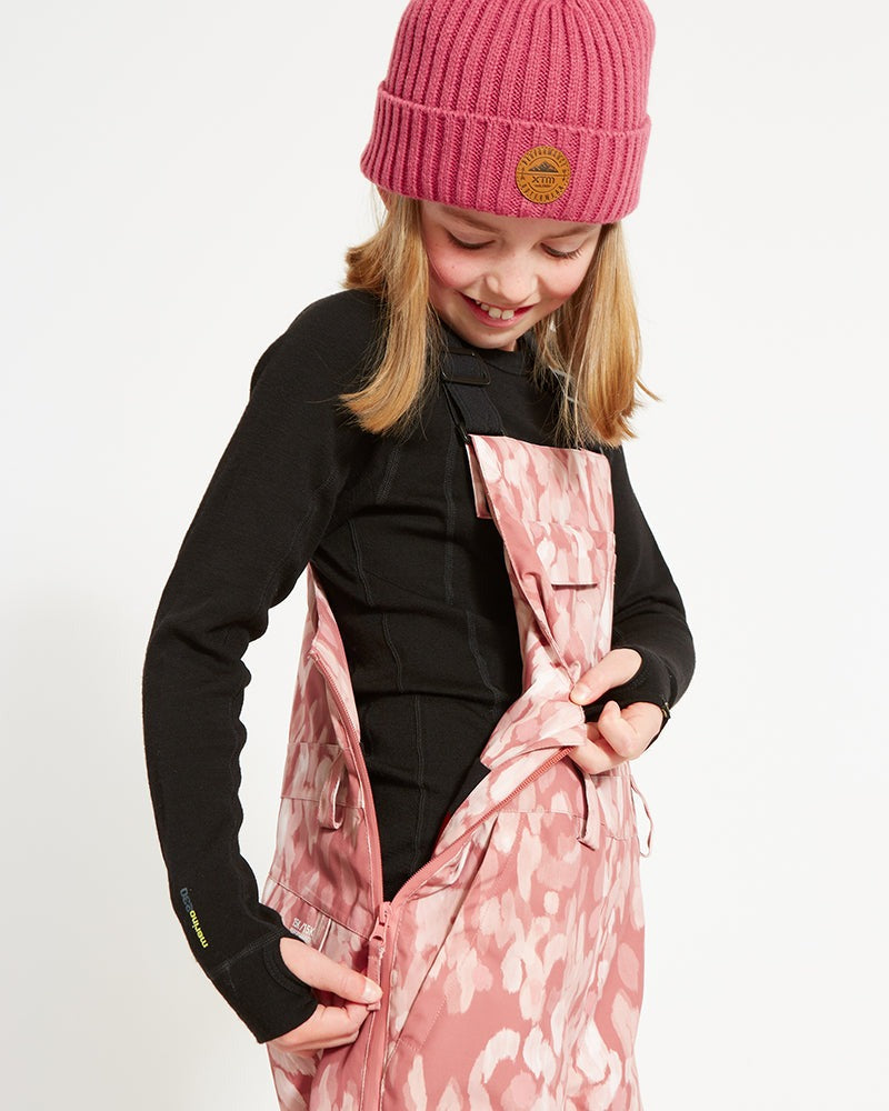 XTM Zeppelin Kids Bib Snow Pant- Dusty Pink Camo