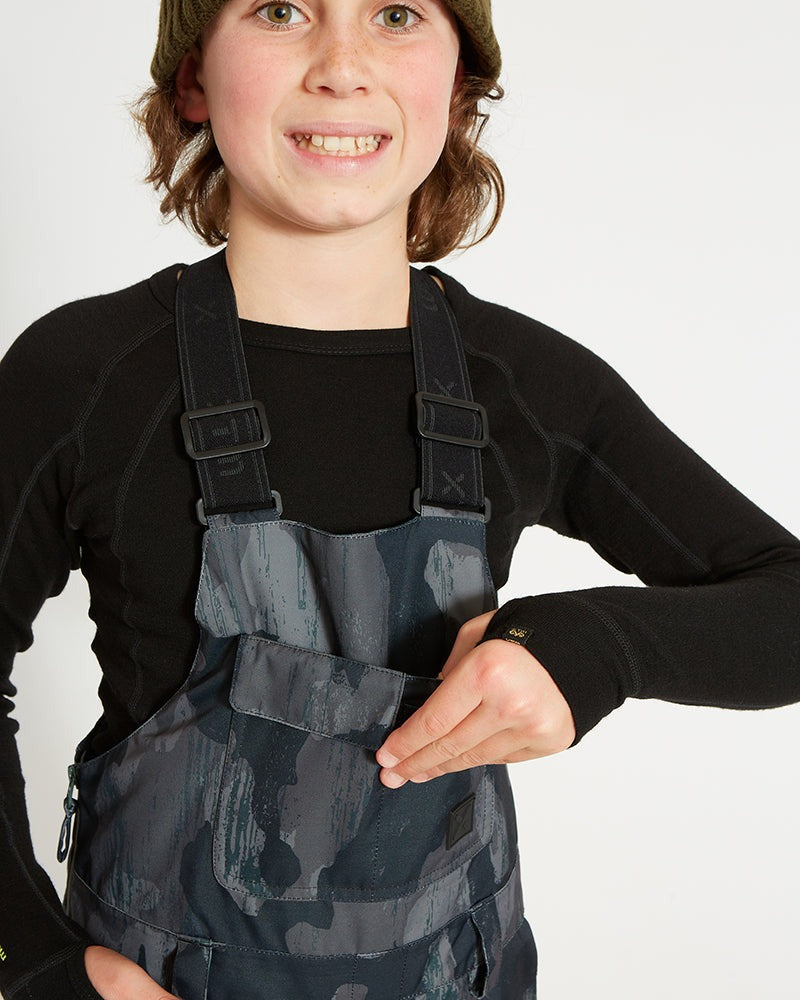 XTM Zeppelin Kids Bib Snow Pant-Dusk Snow Camo