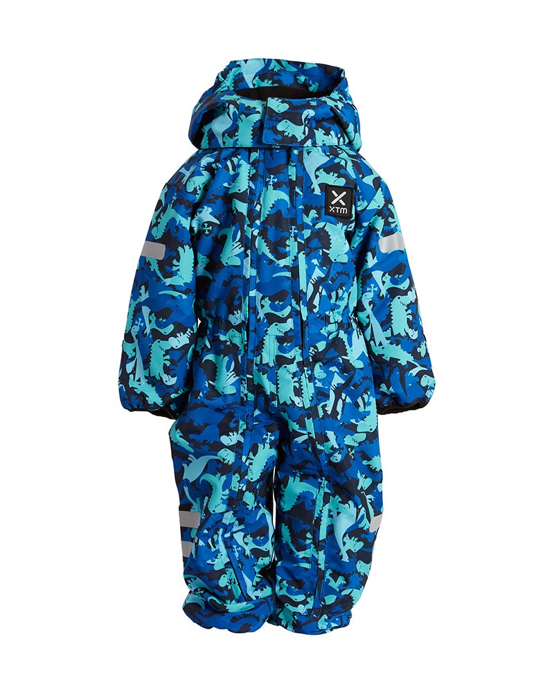 XTM Papoose Kids One-Piece Snow Suit- Blue dino