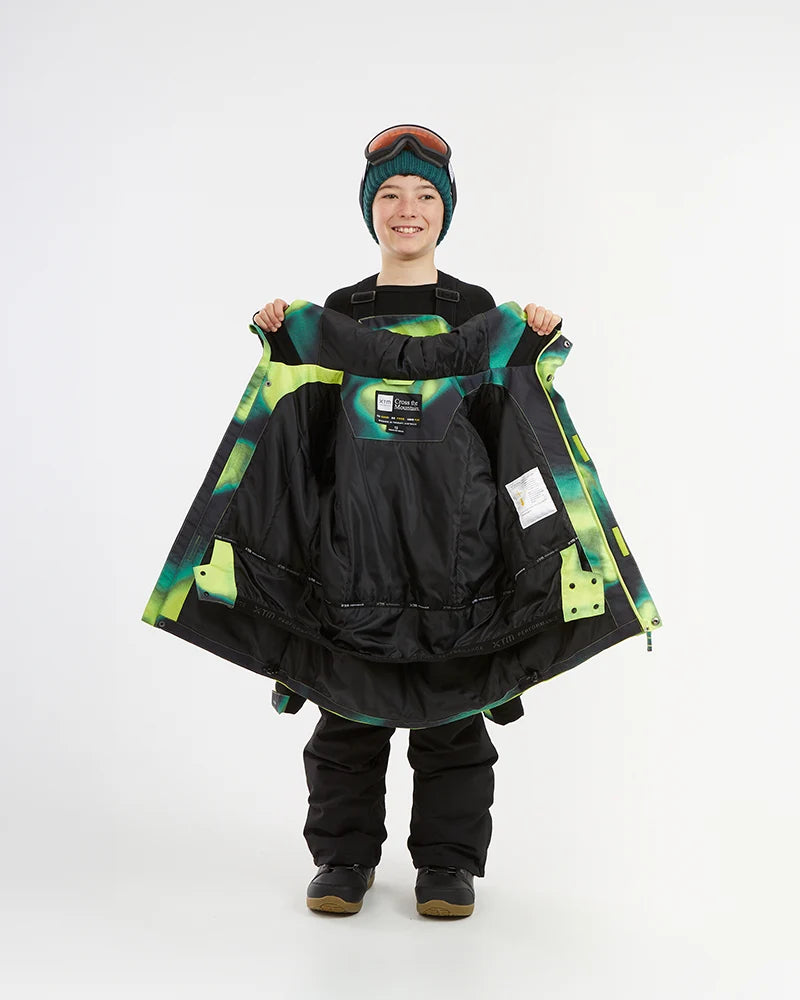 XTM Kids Cosmic Ski Jacket 10-16 Years - Aurora Lime