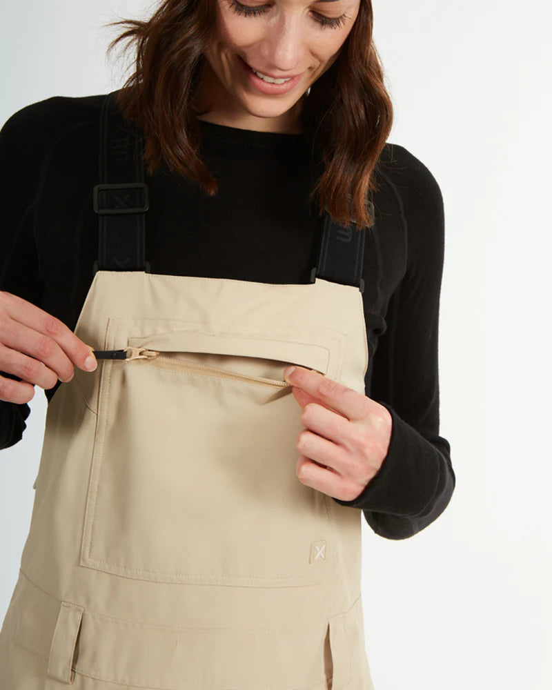 XTM Snow Harper II Womens Bib Overalls Ski Pant Almond