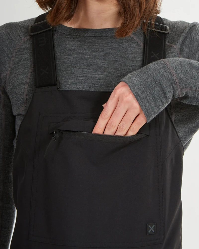 XTM Womens Harper II Bib Overalls Ski Pant - Black Or Almond NEW