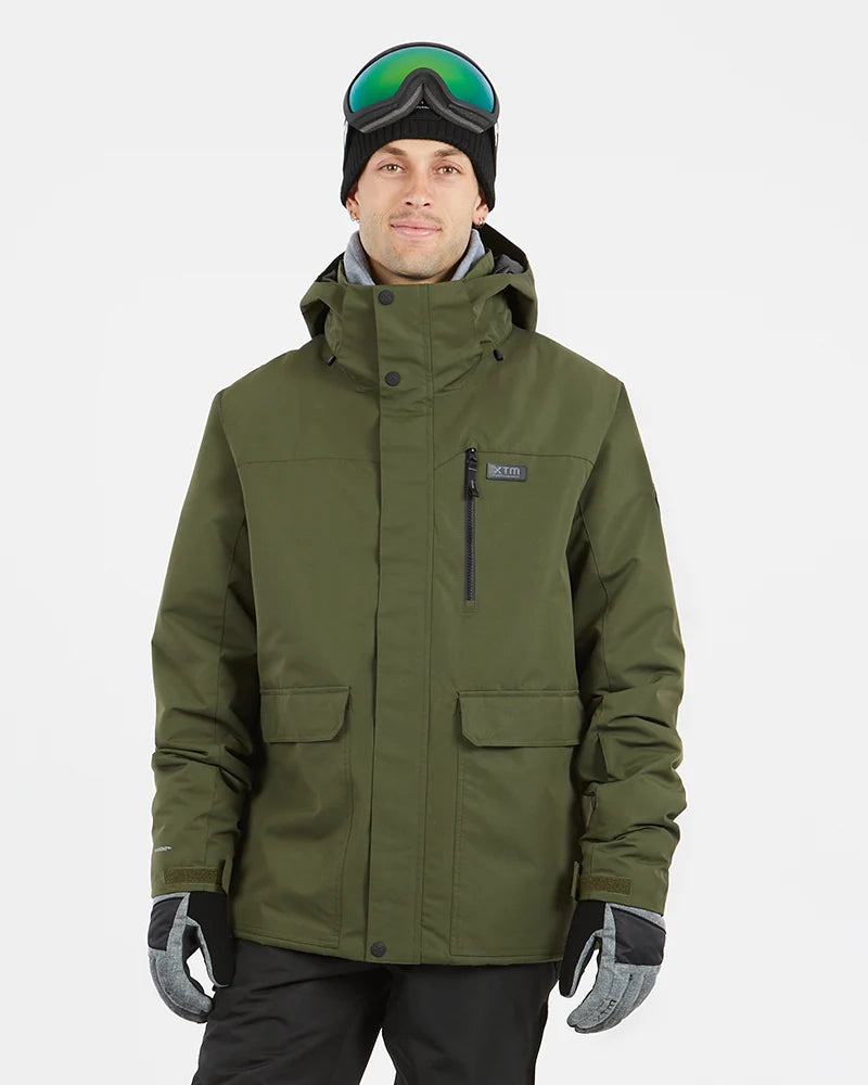 Snow Jacket XTM Knox Mens Ski Jacket - Black, Evergreen, Stone Caves