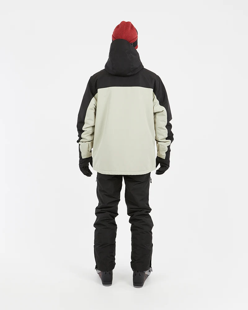 XTM Mens Descent Ski Jacket- Garnet, Evergreen, Stone Grey