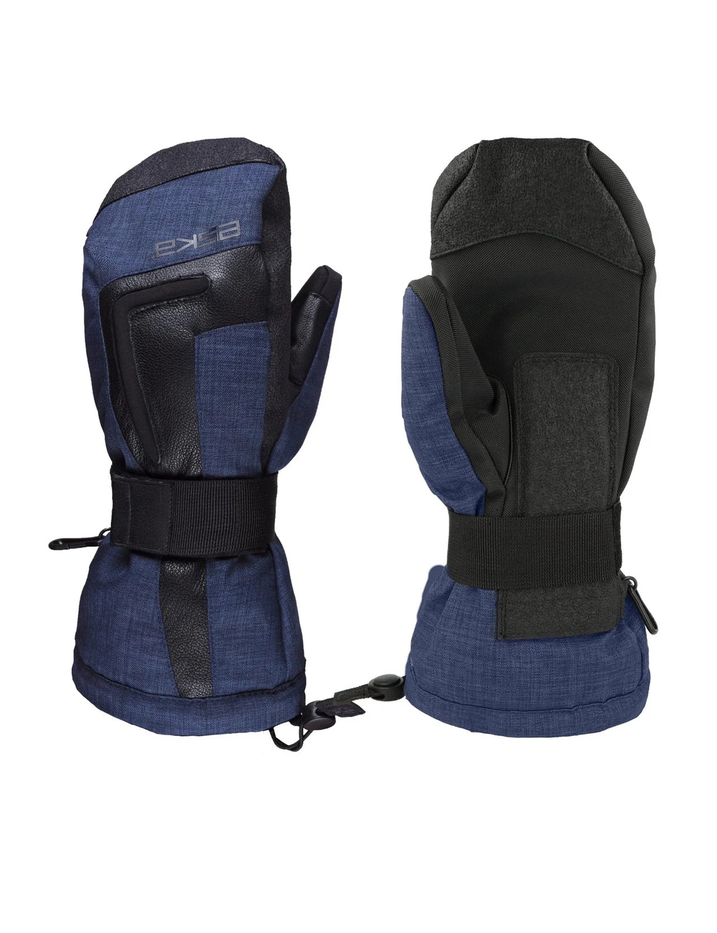 Snow Glove built in wrist Guard - ESKA PINKY- Black/ Navy